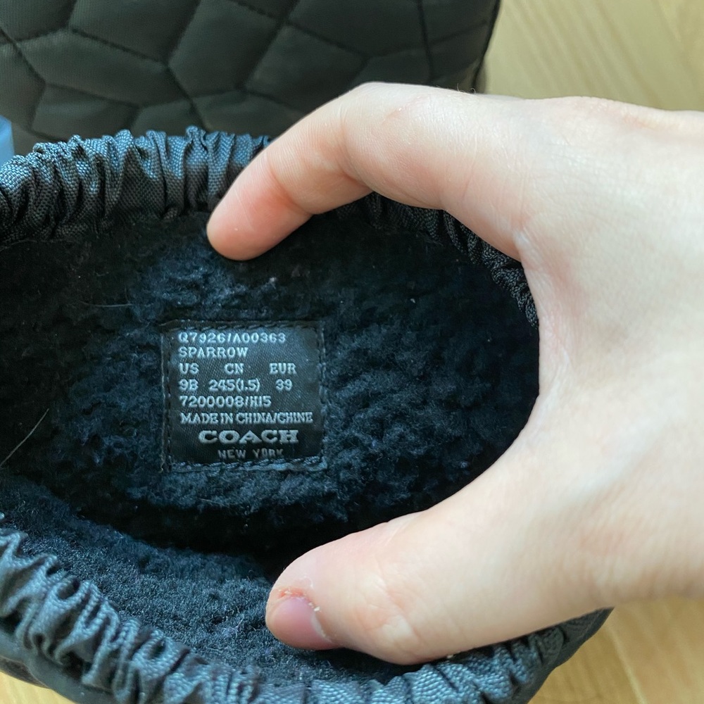 A pair of waterproof boots from Coach